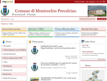 Tablet Screenshot of comune.montecchioprecalcino.vi.it